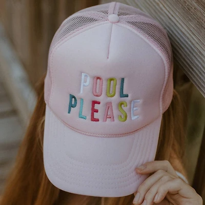 Pink Pool Please Trucker Hat