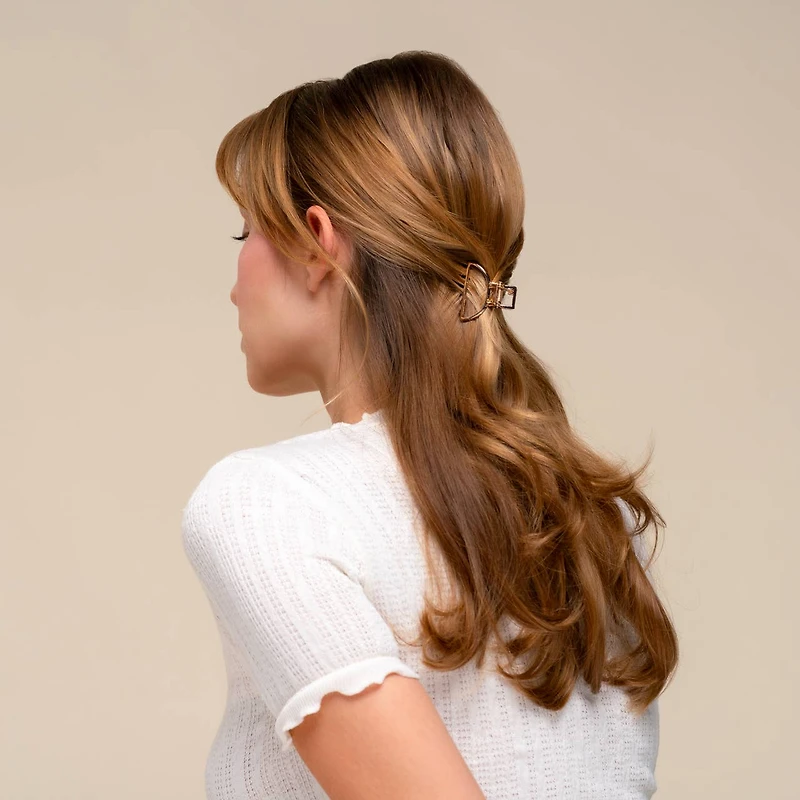 Mini Metal French Hair Pin & Clips 3pc Set - Gold