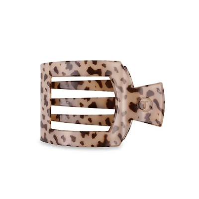 Square Flat Hair Clip | Med. | Blonde Tortoise