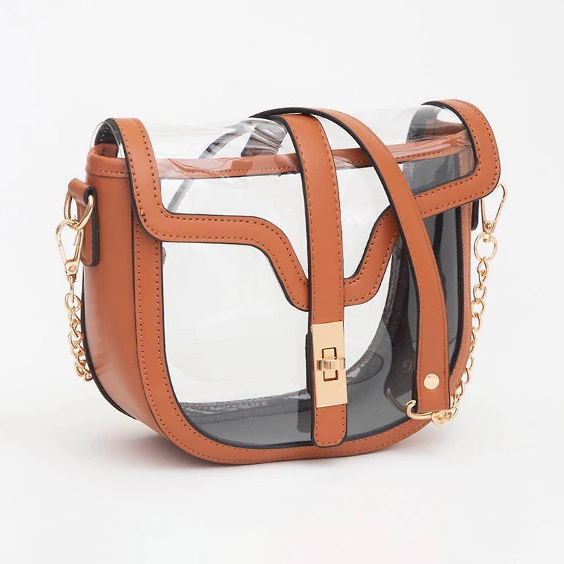 Clear Transparent Saddle Bag
: Gold