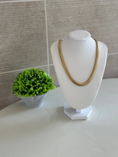 Waterproof Stainless Flat Snake Necklace