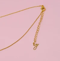 Crystal Bubble Initial Necklace: G