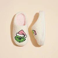 Toddler Christmas Grinch Home Slippers