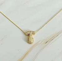 Crystal Bubble Initial Necklace: T