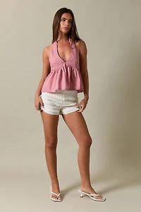 Red Gingham Halter Top