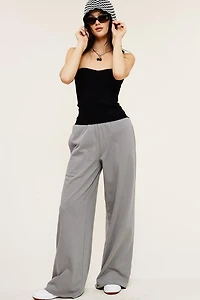 Grey Wide Leg Sweatpants