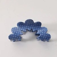 Denim Polka Dot Claw Clip