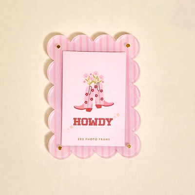 Mini Acrylic Picture Frame Magnet–Cowgirl Boots