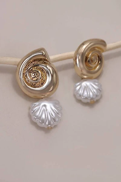 CONCH SEASHELL DROP EARRINGS