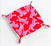 Catchall Tray - pink & red zebra