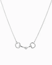 Silver Western Double Linked Horsebit Necklace