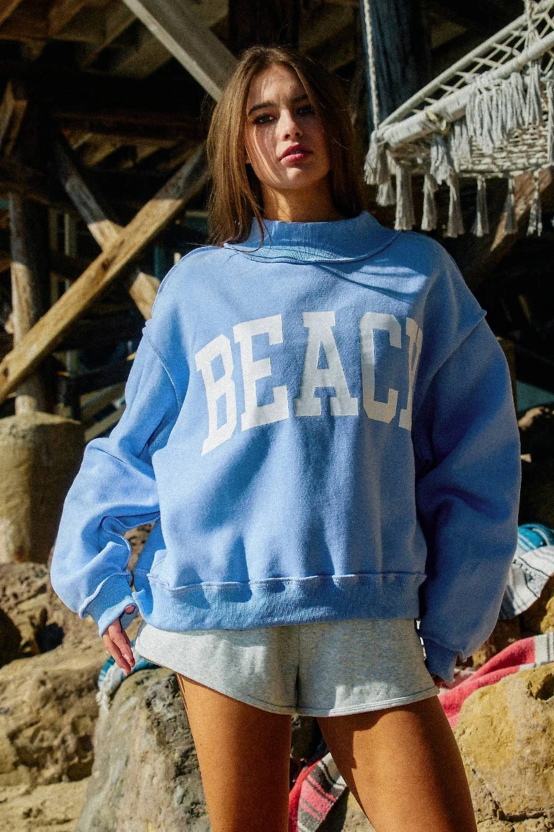 Beach/Lake Reversible Mock-Neck