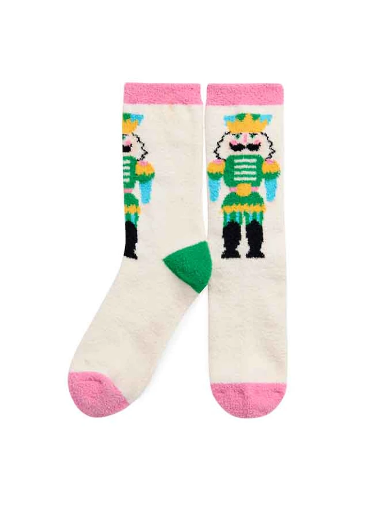 IVORY NUTCRACKER SOCKS