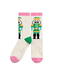 IVORY NUTCRACKER SOCKS