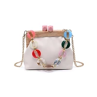Cream Talullah Cameo Evening Bag