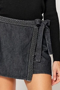 Charcoal Skort Knot Detail