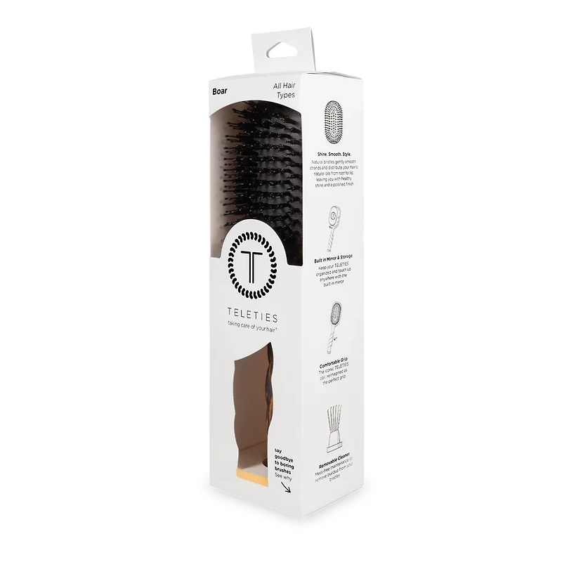 Boar Bristle Hair Brush - Tortoise