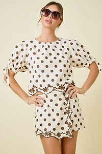 Brown Polka Dot Set