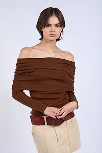 Off Shoulder Sweater