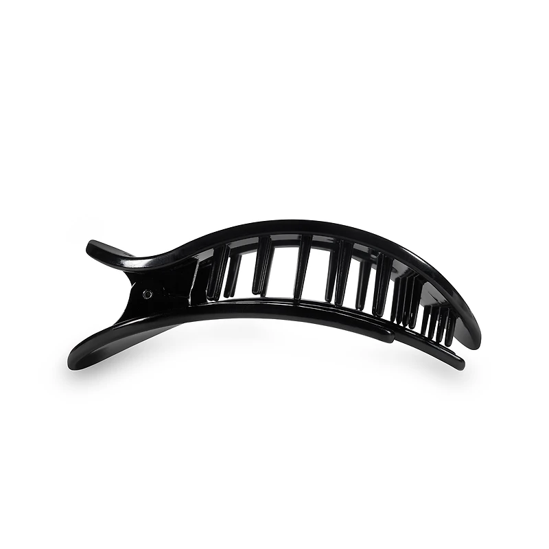 Jet Black Med. Round Flat Hair Clip