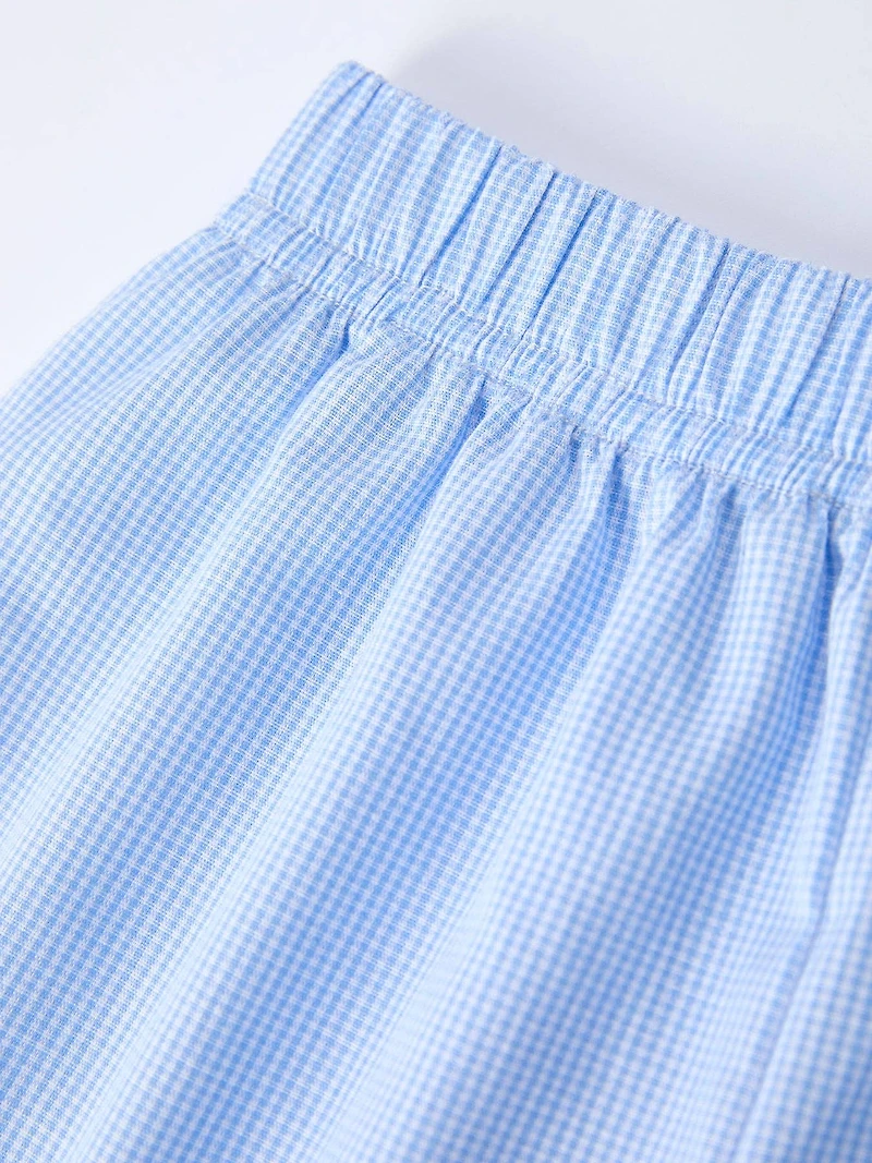 Blue Smocked Christ Toddler Boys Set