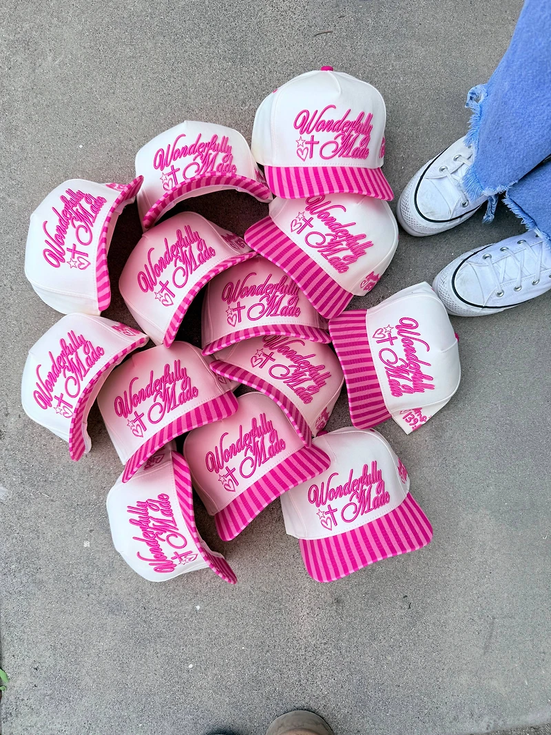 Hot Pink Wonderfully Made trucker hat
