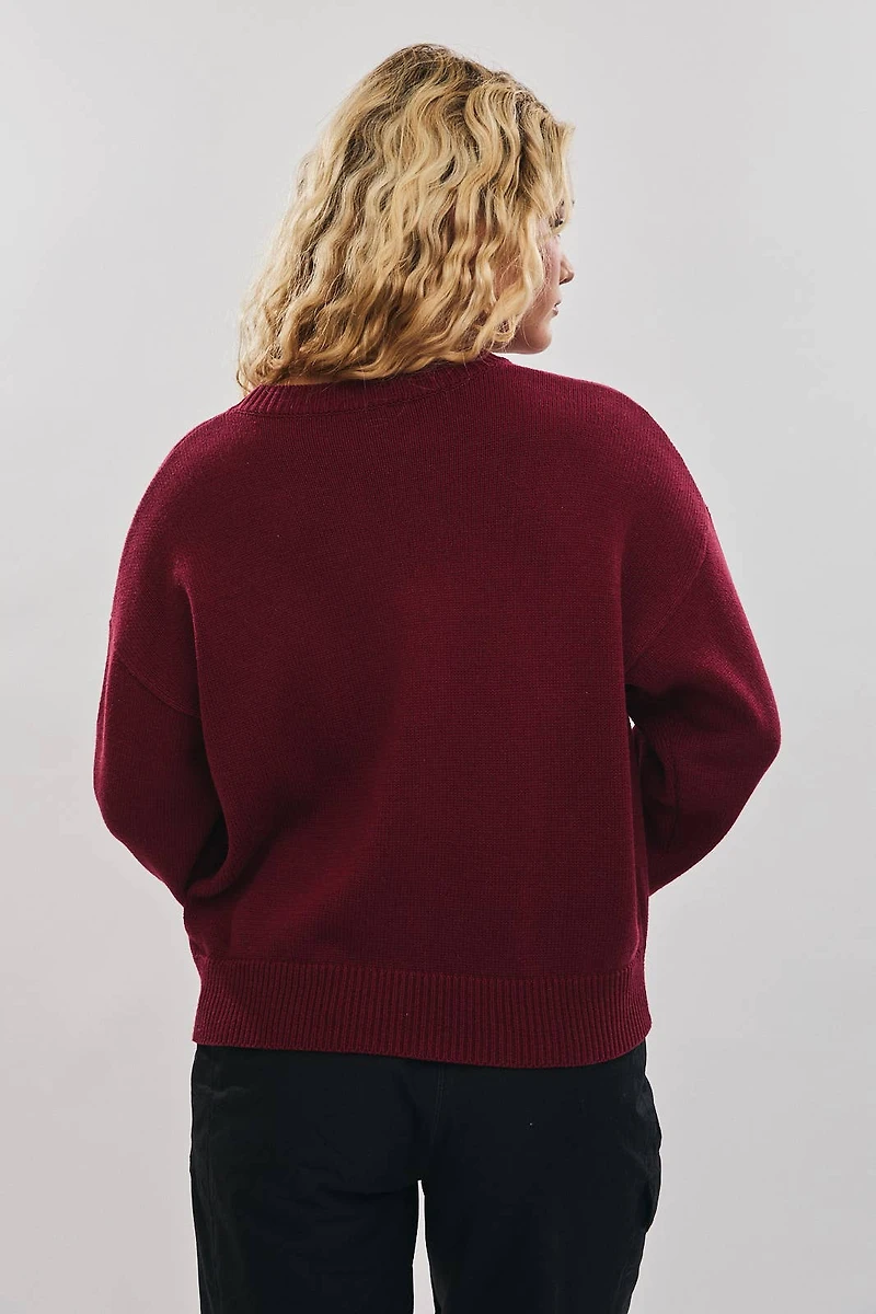 Burgundy Santa Teddy Bear Sweater