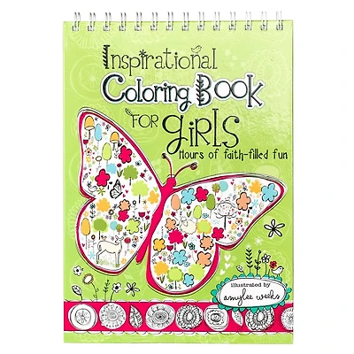 Coloring Book Wirebound Inspirational for Girls