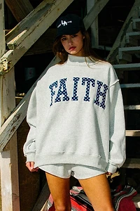 Faith Mock Neck Sweatshirt