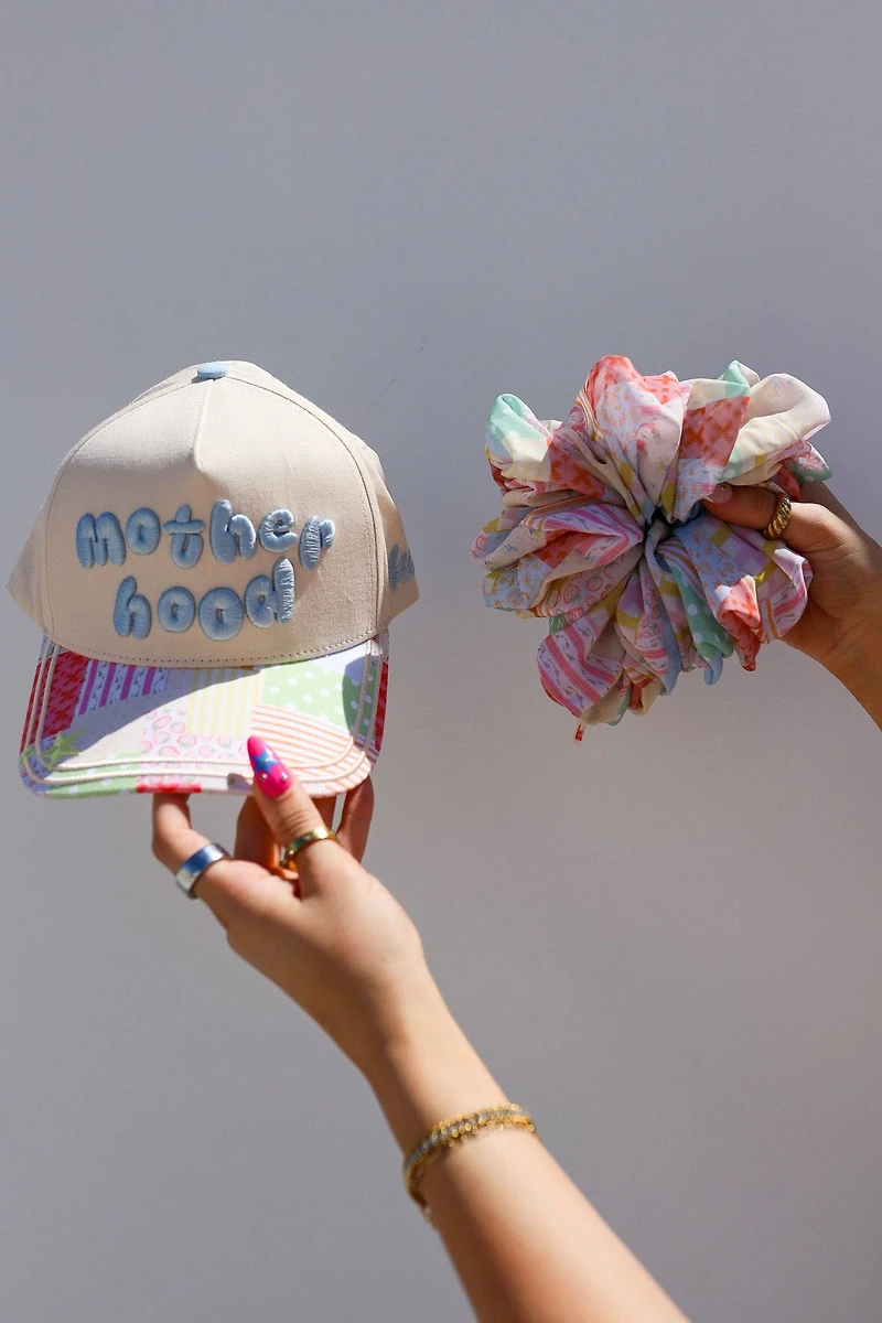 Patchwork & Light Blue Motherhood Trucker Hats