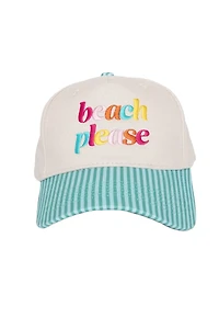Blue Stripe Beach Please Hat