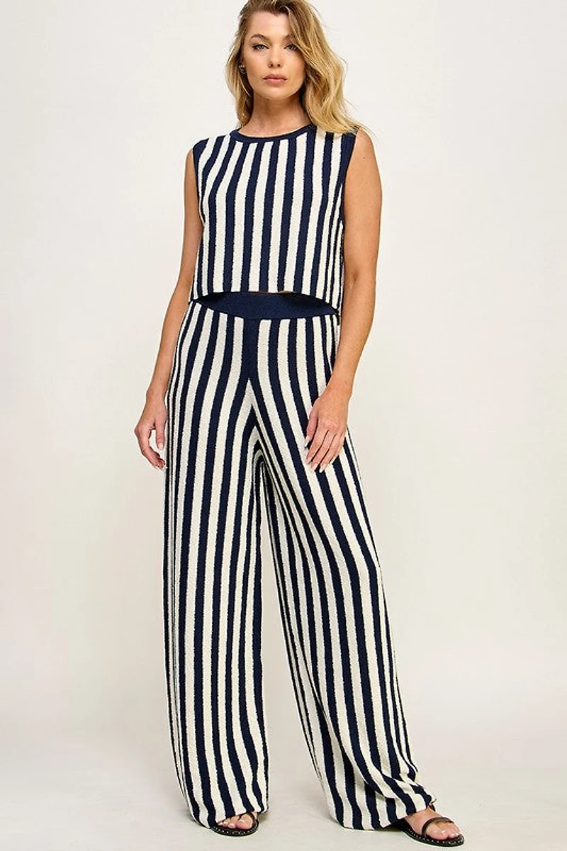 Knit Striped Pants
