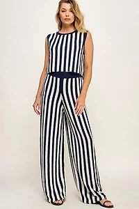Knit Striped Pants