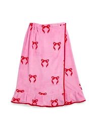 Pink Bow Bath Wrap