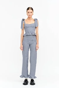 Navy Gingham Beth Top