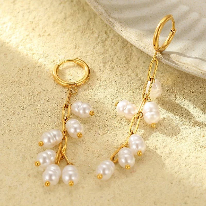 Pearl Drop Tarnish Free Earrings