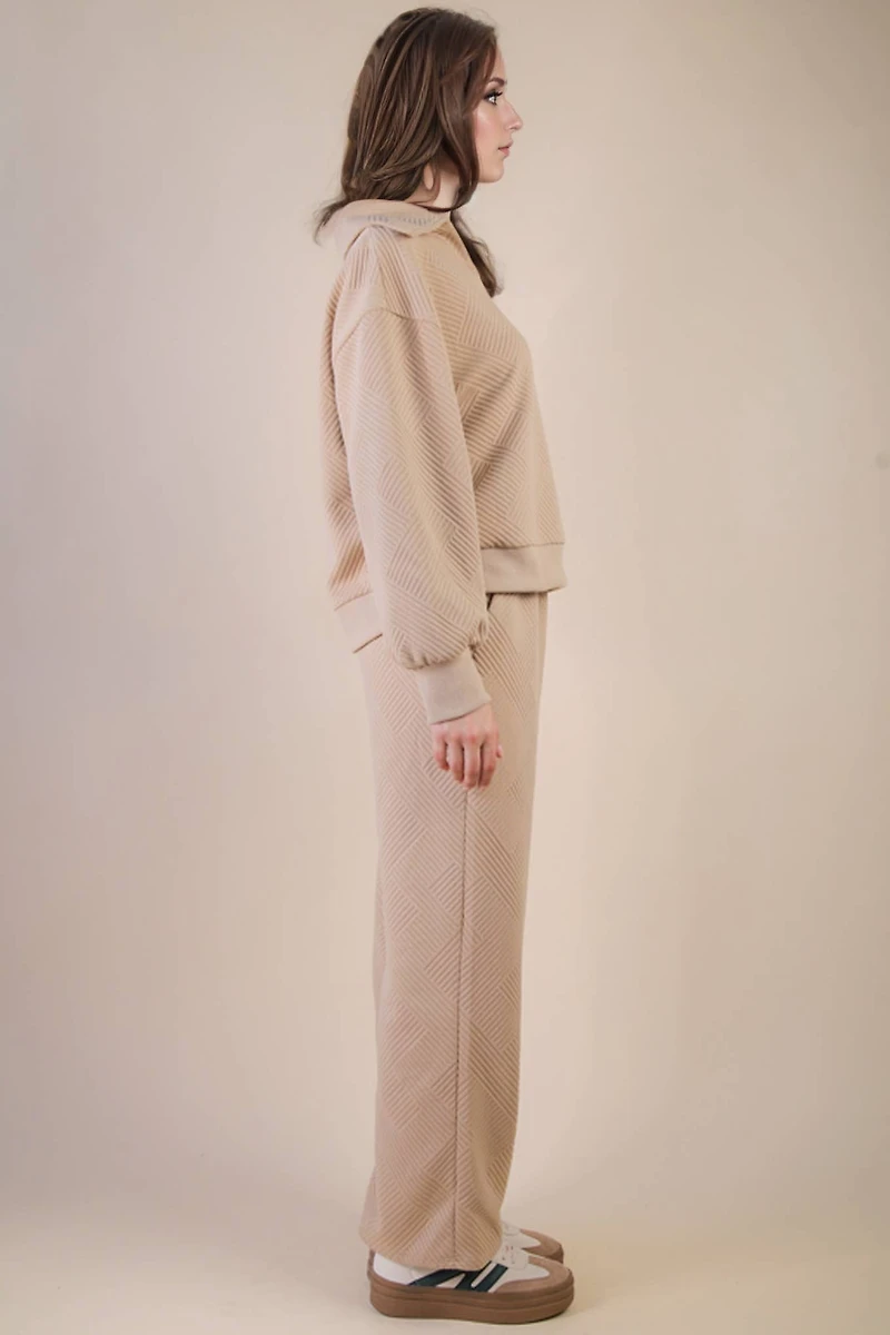 Textured Casual Comfy Set