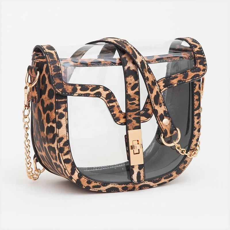 Clear Transparent Saddle Bag
: Gold