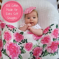 Live Life in Full Bloom Baby Swaddle Blanket