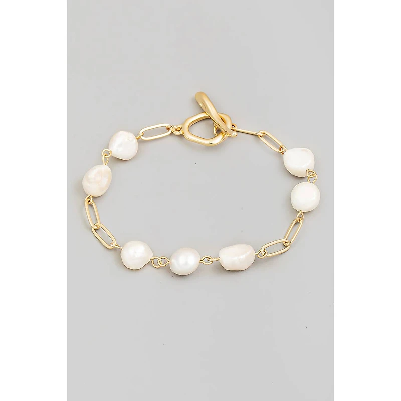 Pearl Beaded Chain Bracelet