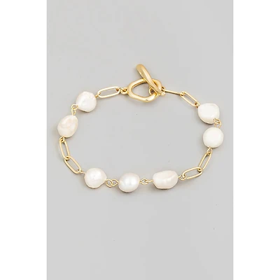 Pearl Beaded Chain Bracelet