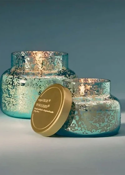 VOLCANO AQUA OPALINE SIGNATURE JAR - 8 OZ