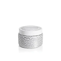 VOLCANO WHITE SIGNATURE PRINTED TRAVEL TIN, 8.5 oz
