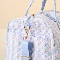 Petal Parade Blue On-the-Go Quilted Weekender Bag