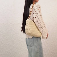 Beige Straw Bag