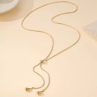 Gold Teardrop Y Necklace