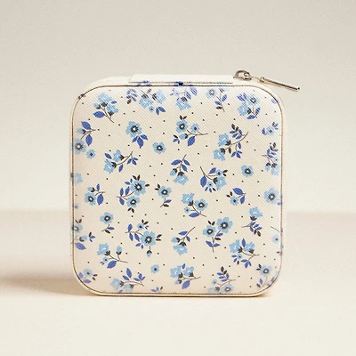 Blue Flower Pattern Jewelry Box