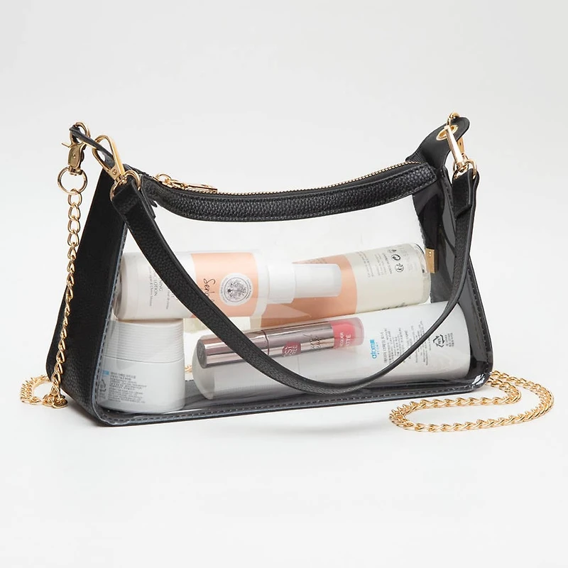 Transparent Hand Bag / Baguette Bag / Crossbody Bag
: Silver