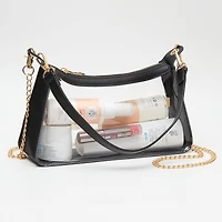 Transparent Hand Bag / Baguette Bag / Crossbody Bag
: Silver
