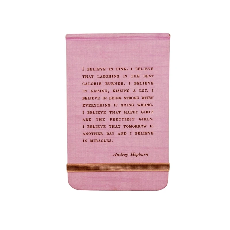 I Believe In Pink (Audrey Hepburn) Fabric Notebook